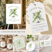 A tini Martini Sage Baby Shower Thank you Sticker