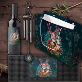 Een grappige kerstillustratie, acryl bord