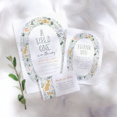 Cute Oerwoud Safari Animals Baby shower Hartelijk  Bedankkaart