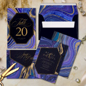 Abstracte Agate Wedding Midnight ID827 Post-it® Notes