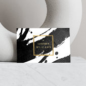 Abstracte zwarte inktpenselen briefkaart