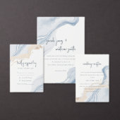 Abstract Blauw Kuststrand Waterverf Adres Etiket (Personaliseer de collectie van deze zelfstandige maker.)