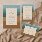 Ariel Abstracte Kustmoderne bruiloft Menu (Personaliseer de collectie van deze zelfstandige maker.)