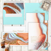 Abstracte Glitter Strata Wedding Menu SouthW ID903