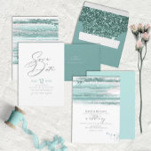 Abstracte lagen verven We maken dank u Blauwgroen  Servet