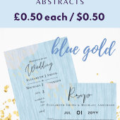 Budget Dusty Blue Gold Weddenscript