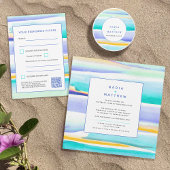 Abstracte kleurrijke tropische lijnen event custom menu