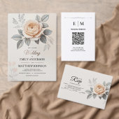 Elegante roze roos bedankkaart (Personaliseer de collectie van deze zelfstandige maker.)