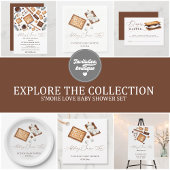 S'more Love Genderneutraal Baby shower toevoegen Cadeaulabel