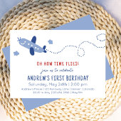 Schattig Vliegtuig Hoe de tijd vliegt Eerste Verja Papieren Bekers