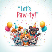 Feestelijke Verjaardag Vos met Cupcake Sticker