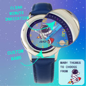 Personalize Cute Blue Space Astronaut Boy Birthday Kaart