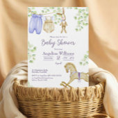 Uitnodiging baby shower met charmante design.