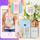 Pastel blauw grijs baby dragon bedankdoosjes