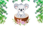 Cute Koala Beer Meisje Luier Raffle Baby Shower Visitekaartje