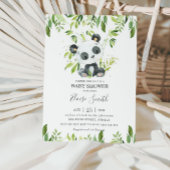 Schattige Panda Beer groen Baby shower Verjaardag Papieren Bordje