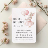 Een konijn is jarig | Pastel Roze Vellum Uitnodigingen