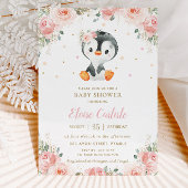 Cute Penguin Blush Floral 1e verjaardag Outfit Romper