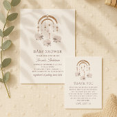 Boho Sailboat Dank u | Baby shower of verjaardag Ronde Sticker