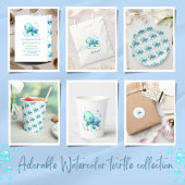 Waterverf schildpad baby Dank u sticker