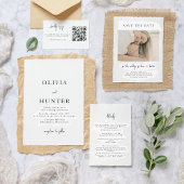 Wit en zwart Minimalistische Details Behuizing Kaa Informatiekaartje