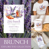 Laten we Waterverf Lavendel brunchen Kaart