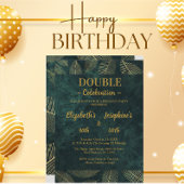 Elegant Joint Double Birthday Twin Poster Servet