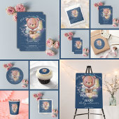 Avontuur wacht op Beer Hete Luchtballon Baby showe Informatiekaartje