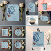 Adventure wacht op Blue Hot Air ballon-Baby shower Servet