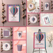 Avontuur wacht op feestelijk blauw roze Baby showe Bedankkaart