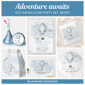 Blue Hot Air Balloon Baby shower Favoriet Box Bedankdoosjes