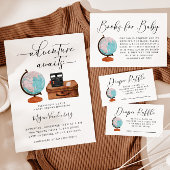 Raffle Ticket, Baby shower voor reizen Informatiekaartje