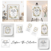 Avontuur begint Boho Abrikozenperzik Baby shower Informatiekaartje