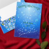 Custom Funny Modern Santa Christmas Holiday Blue Tote Bag (Personaliseer de collectie van deze zelfstandige maker.)