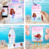 Under the sea - Afro Mermaid Birthday Cadeaulabel
