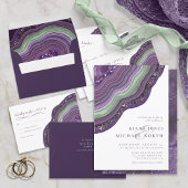 Agate Geode Glitter Wedding Welcome Violet ID647 Poster