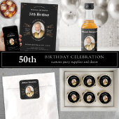 Vintage Aged to Perfection 50th Verjaardagscadeau Likeurfles Etiket