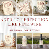 Aged To Perfection Like Fine Wine Birthday Party Kaart