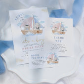 Elephant Sailboat Baby shower Bedankt