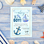 Het is een Boy Birth Nautical Sailboat Anchor Aankondiging