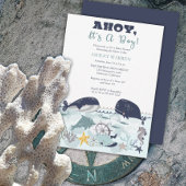 Blauw onder het Zee Ocean Theme Baby shower Bingo 