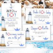 Waterverf nautisch - dank u ronde sticker