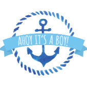 Ahoy Het is een Boy Diaper Raffle Kaart