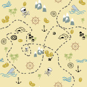 piratenpartij in de Treasure Map Cadeaupapier