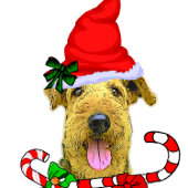 Airedale Terrier-kerstcadeaus Cadeaulabel