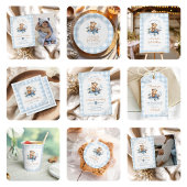 Vliegtuig Teddy Bear Blue Time vliegt Verjaardag Kaart