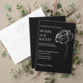Elegant Minimalistisch Zwart Wit Huwelijksprogramm Programmakaart (Personaliseer deze collectie van deze onafhankelijke maker. Test)