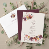 Rustic Maple Leaf Fall Wedding Program Programmakaart (Personaliseer deze collectie van deze onafhankelijke maker. Test)