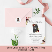 Alabama State Bestemming Bruidsdouche Uitnodiging