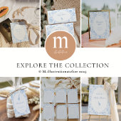 Blue Safari Toile De Jouy Boy Baby Shower Papieren Bordje